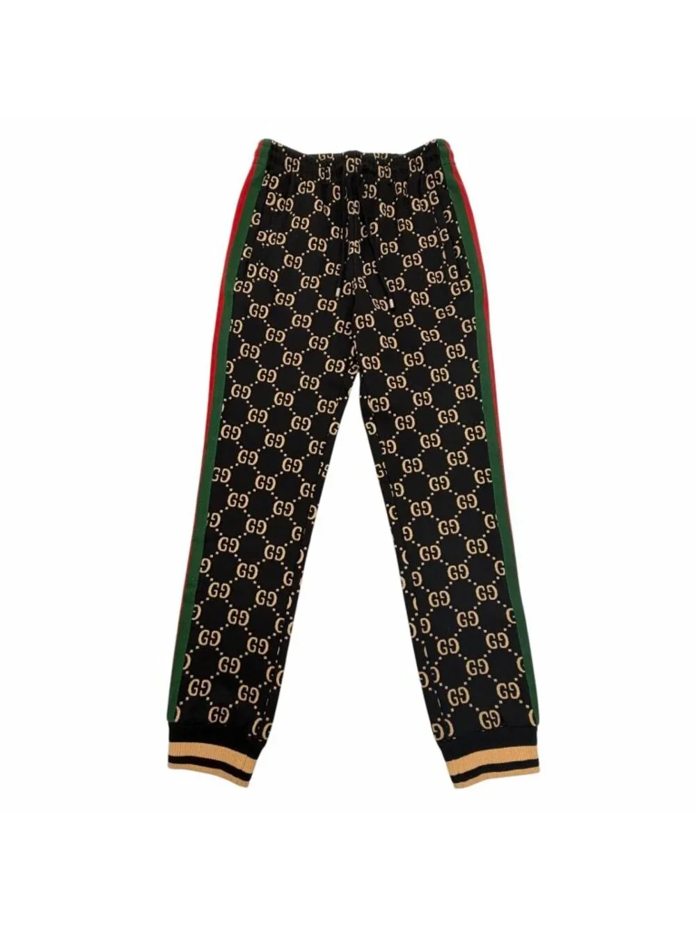 Gucci Web Line GG Cotton Jersey Jogger Pants Track Black XS